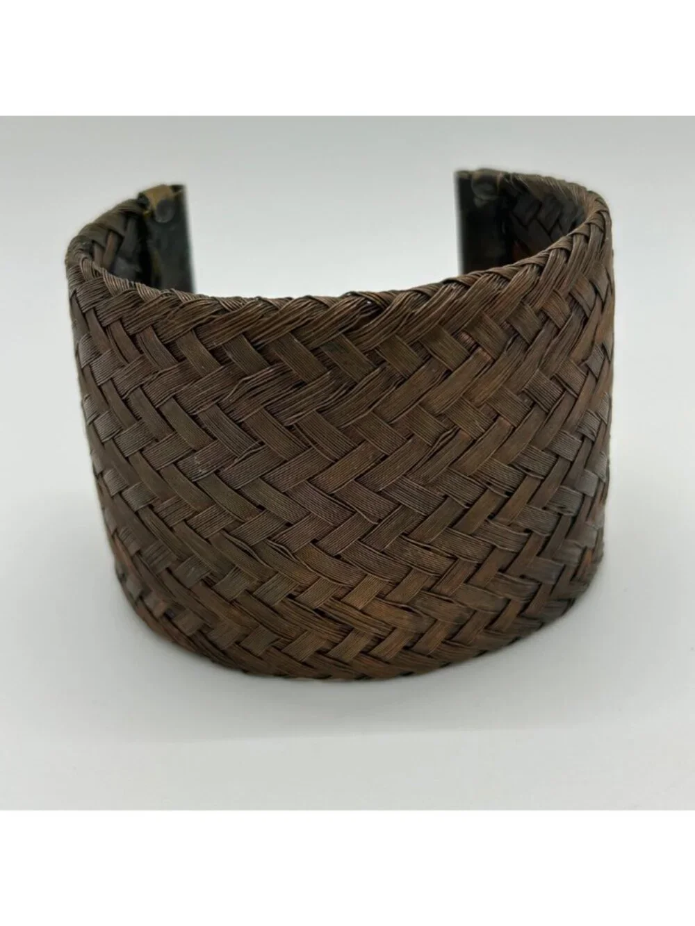Sarah Cavender Metalworks Woven Copper-tone Cuff Bracelet Wide Design Handmade